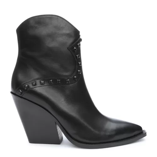 ASH Boy Bis Western Studded Bootie Black Clearance