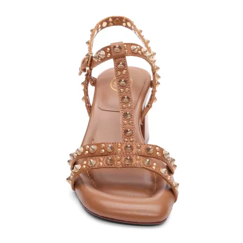 ASH Janice Studded T-Strap Heel Sandals | Cinnamon Cheap