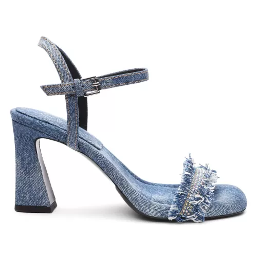 ASH Lover Wed Denim Heels | Denim Sandals | BlueWash Outlet