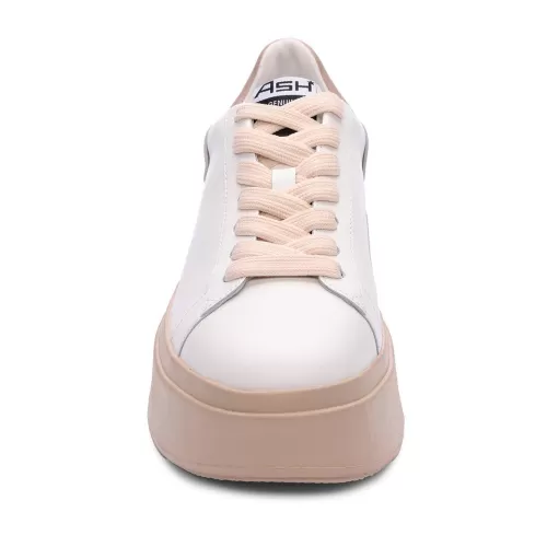 ASH Moby Taupe Platform Sneaker White/Taupe Outlet