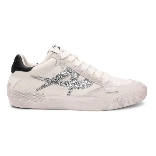 ASH Moonlight Vintage Off-White Glitter Sneakers | Off-White/Silver/Black Hot