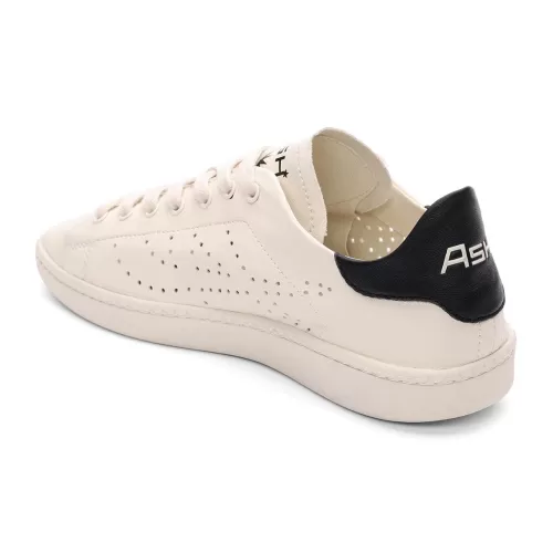 ASH Super Unlined Leather Sneakers - White | Ivory/Black Outlet